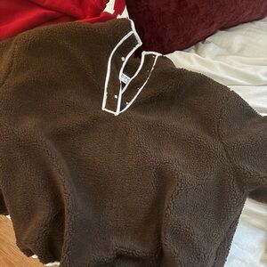 Parke fleece button up - brown
